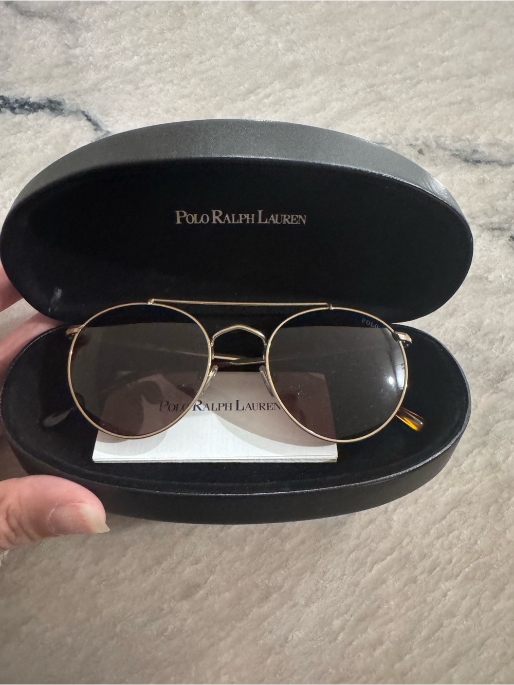Polo by Ralph Lauren Women’s Gold Frame Sunglasses - Brown Lenses